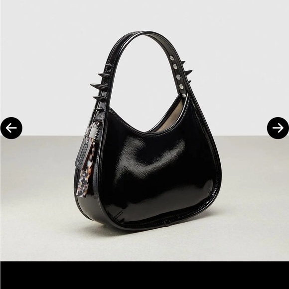 Hard to find and rare Coachtopia bag in crinkle patent leather with spikes - Picture 15 of 16